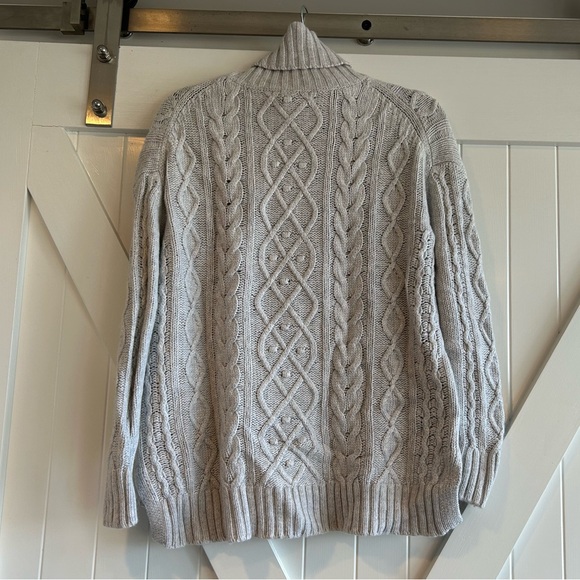 Tuckernuck Gray Fisherman Turtleneck Sweater, Size Small - Picture 4 of 4